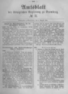 Amtsblatt der Königlichen Preussischen Regierung zu Bromberg. 1882.08.04 No.31