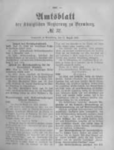 Amtsblatt der Königlichen Preussischen Regierung zu Bromberg. 1882.08.11 No.32