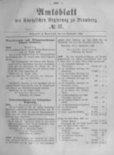 Amtsblatt der Königlichen Preussischen Regierung zu Bromberg. 1882.09.15 No.37