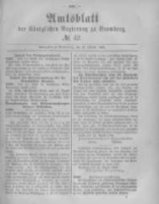 Amtsblatt der Königlichen Preussischen Regierung zu Bromberg. 1882.10.20 No.42