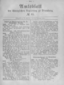 Amtsblatt der Königlichen Preussischen Regierung zu Bromberg. 1882.11.10 No.45
