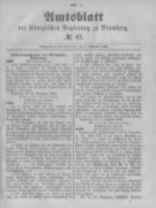 Amtsblatt der Königlichen Preussischen Regierung zu Bromberg. 1882.12.07 No.49