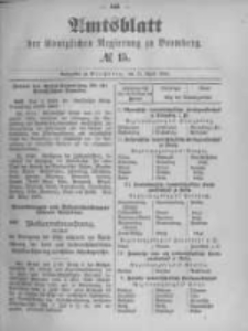 Amtsblatt der Königlichen Preussischen Regierung zu Bromberg. 1895.04.11 No.15