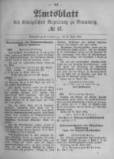 Amtsblatt der Königlichen Preussischen Regierung zu Bromberg. 1895.04.25 No.17