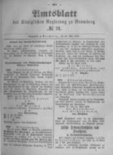Amtsblatt der Königlichen Preussischen Regierung zu Bromberg. 1895.05.23 No.21