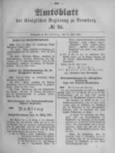Amtsblatt der K&ouml;niglichen Preussischen Regierung zu Bromberg. 1895.06.13 No.24