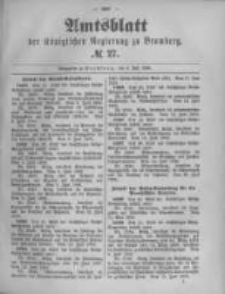 Amtsblatt der K&ouml;niglichen Preussischen Regierung zu Bromberg. 1895.07.04 No.27