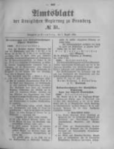 Amtsblatt der Königlichen Preussischen Regierung zu Bromberg. 1895.08.01 No.31