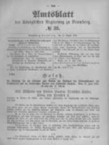 Amtsblatt der K&ouml;niglichen Preussischen Regierung zu Bromberg. 1895.08.15 No.33