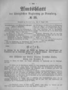 Amtsblatt der Königlichen Preussischen Regierung zu Bromberg. 1895.08.15 No.33