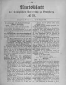 Amtsblatt der Königlichen Preussischen Regierung zu Bromberg. 1895.08.29 No.35