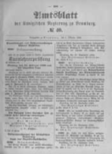 Amtsblatt der K&ouml;niglichen Preussischen Regierung zu Bromberg. 1895.10.03 No.40