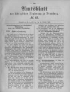 Amtsblatt der Königlichen Preussischen Regierung zu Bromberg. 1895.10.24 No.43