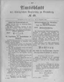 Amtsblatt der K&ouml;niglichen Preussischen Regierung zu Bromberg. 1895.12.05 No.49