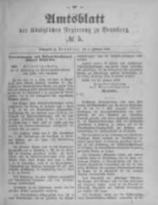 Amtsblatt der K&ouml;niglichen Preussischen Regierung zu Bromberg. 1892.02.04 No.5