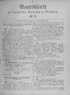 Amtsblatt der Königlichen Preussischen Regierung zu Bromberg. 1892.03.03 No.9