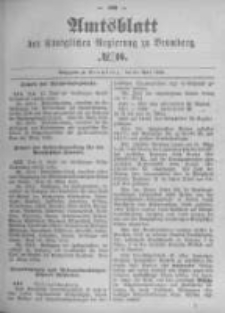 Amtsblatt der Königlichen Preussischen Regierung zu Bromberg. 1892.04.21 No.16