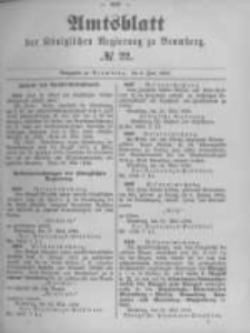 Amtsblatt der Königlichen Preussischen Regierung zu Bromberg. 1892.06.02 No.22