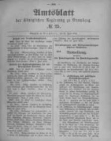 Amtsblatt der Königlichen Preussischen Regierung zu Bromberg. 1892.06.23 No.25