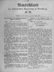 Amtsblatt der Königlichen Preussischen Regierung zu Bromberg. 1892.07.21 No.29