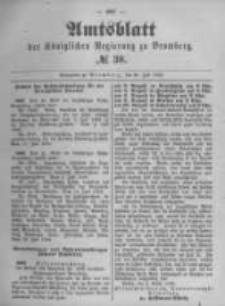 Amtsblatt der Königlichen Preussischen Regierung zu Bromberg. 1892.07.28 No.30
