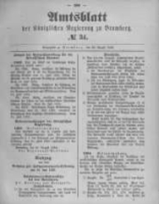 Amtsblatt der K&ouml;niglichen Preussischen Regierung zu Bromberg. 1892.08.25 No.34