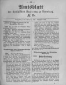 Amtsblatt der Königlichen Preussischen Regierung zu Bromberg. 1892.09.01 No.35