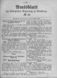 Amtsblatt der Königlichen Preussischen Regierung zu Bromberg. 1892.10.13 No.41