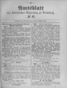 Amtsblatt der Königlichen Preussischen Regierung zu Bromberg. 1892.10.20 No.42