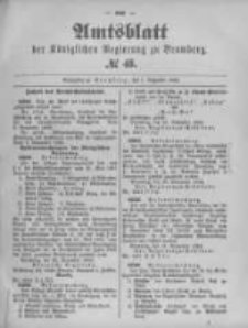 Amtsblatt der K&ouml;niglichen Preussischen Regierung zu Bromberg. 1892.12.01 No.48
