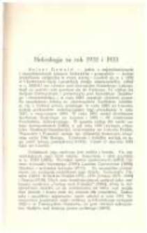Nekrologia za rok 1932 i 1933
