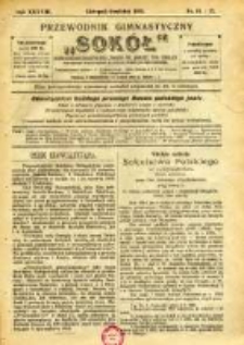 Przewodnik Gimnastyczny "Sokół": organ Dzielnicy Małopolskiej Związku Polskich Gimnastycznych Towarzystw Sokolich 1921.11/12 R.38 Nr11/12
