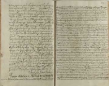 Inter palatinum Posnaniensem [Hieronimum] Gostomski et d[ominum] Miedzyrzecki Joannem Kościelecki [ok. 1600]