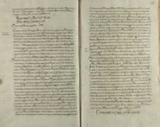 Litterae Joannis Zamoiscy ad Clementem VIII papam, Zamość 14.03.1605