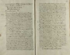 Litterae Joannis Zamoiscy ad Clementem VIII papam, Zamość 14.03.1605