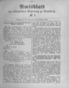 Amtsblatt der Königlichen Preussischen Regierung zu Bromberg. 1893.02.16 No.7