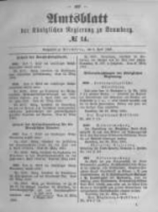 Amtsblatt der Königlichen Preussischen Regierung zu Bromberg. 1893.04.06 No.14