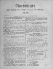 Amtsblatt der Königlichen Preussischen Regierung zu Bromberg. 1893.04.20 No.16