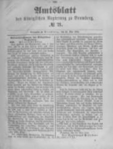 Amtsblatt der Königlichen Preussischen Regierung zu Bromberg. 1893.05.25 No.21