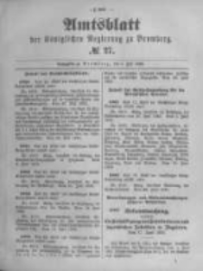 Amtsblatt der Königlichen Preussischen Regierung zu Bromberg. 1893.07.06 No.27