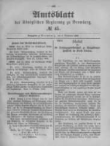Amtsblatt der Königlichen Preussischen Regierung zu Bromberg. 1893.11.09 No.45