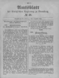 Amtsblatt der Königlichen Preussischen Regierung zu Bromberg. 1893.12.07 No.49