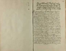 Decret tribunalski piotrkowski miedzy p[anem] Hieronymem Gostomskim woiewodą poznańskim a Zophią Kościelecką corką pana casztellana miedzyrzeckiego in Anno 1599