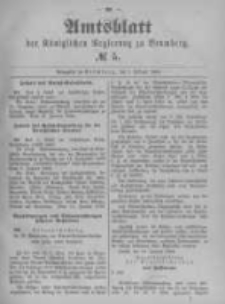 Amtsblatt der Königlichen Preussischen Regierung zu Bromberg. 1894.02.01 No.5