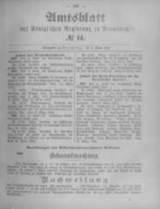 Amtsblatt der Königlichen Preussischen Regierung zu Bromberg. 1894.04.05 No.14