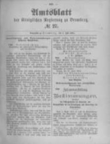Amtsblatt der Königlichen Preussischen Regierung zu Bromberg. 1894.07.05 No.27
