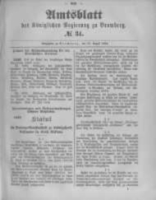 Amtsblatt der Königlichen Preussischen Regierung zu Bromberg. 1894.08.23 No.34
