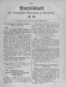 Amtsblatt der Königlichen Preussischen Regierung zu Bromberg. 1894.10.25 No.43