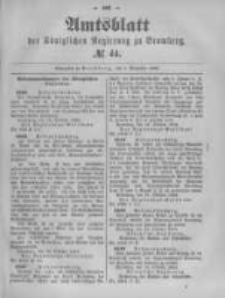 Amtsblatt der Königlichen Preussischen Regierung zu Bromberg. 1894.11.01 No.44