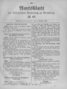 Amtsblatt der Königlichen Preussischen Regierung zu Bromberg. 1894.11.15 No.46